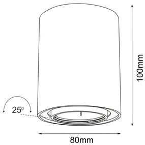 Brosline 1259 - Bodové svietidlo POINT 1xGU10/10W/230V biele