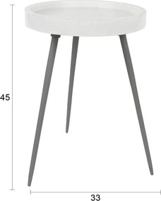 Okrúhly odkladací stolík s mramorovou doskou ø 33 cm Karrara – White Label