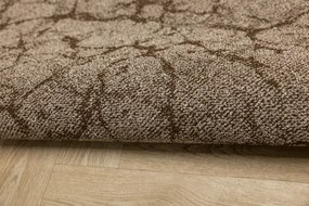 Metrážny koberec Marble 90 mramor, hnedý / béžový