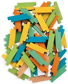 Drevená stavebnica s predlohami - 60 ks