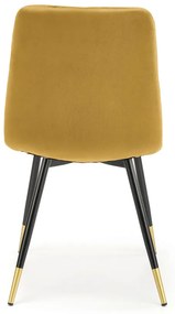 Jedálenská stolička K438 - horčicová / čierna