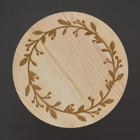 AMADEA Drevená otočná doštička s gravírom, masívne drevo, 30 cm