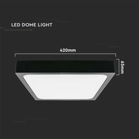 LED Kúpeľňové stropné svietidlo LED/30W/230V 4000K IP44 42x42 cm čierna