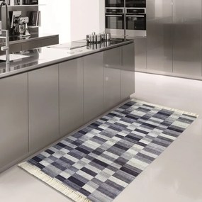 Moderný sivý koberec do kuchyne