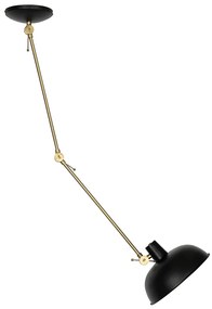 Retro stropné svietidlo čierne s bronzom - Milou