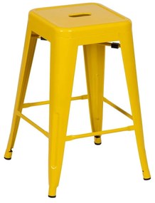 Žlté kovové barové stoličky v súprave 2 ks (výška sedadla 61 cm) – Ixia