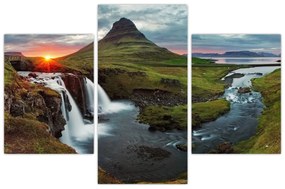 Obraz - Kirkjufell pri západe slnka (90x60 cm)