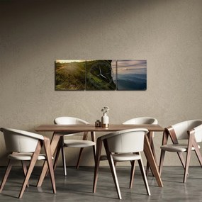 Obraz žien na útese (s hodinami) (90x30 cm)