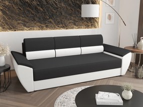 Pohovka trojsedačka Radiant Bis (čierna + biela). Akcia -20%. Vlastná spoľahlivá doprava až k Vám domov. 1056835