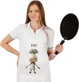 Kuchynská zástera Garlico EMI, biela
