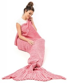 048326 DR Deka - Morská panna, vlna 190 x 80cm Ružová