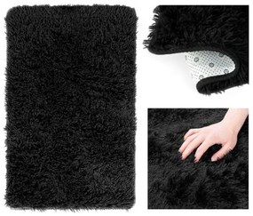 Sammer Mäkký plyšový koberec v čiernej farbe rôzne rozmery 4251838522615 50 x 80 cm