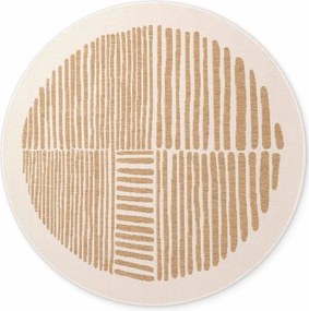 Krémový/v prírodnej farbe okrúhly vnútorný a vonkajší koberec ø 200 cm Haringey Bounds – Ted Baker