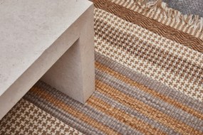 Diamond Carpets India, Ručne viazaný kusový koberec Houndstooth DESP HL89 Beige Mix, 240x300, béžová, hnedá, obývacia izba