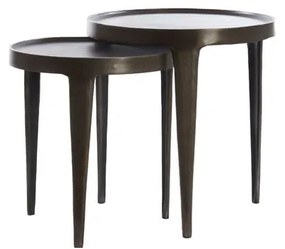 Kovový okrúhly odkladací stolík ø 43 cm Tobias – Light & Living