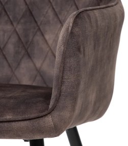 Jedálenská stolička SATORI zamatová hnedá 894485