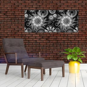 Obraz - Čiernobiele bodliaky (120x50 cm)