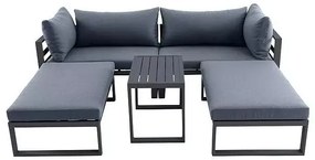 Sunfun Maja Sada lounge nábytku, 5 ks, hliník, polyester, antracit