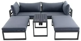 Sunfun Maja Sada lounge nábytku, 5 ks, hliník, polyester, antracit