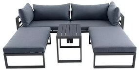 Sunfun Maja Set lounge nábytku, 5 ks, hliník, polyester, antracit