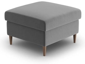 Svetlosivá zamatová podnožka Kyoto – Cosmopolitan Design