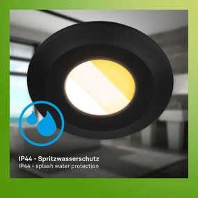 Briloner 7588035 - SADA 3xLED Kúpeľňové podhľadové svietidlo KLIRA 3xLED/4,9W/230V IP44 čierna