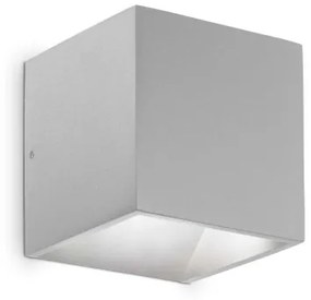 Ideal lux 326849 OUTDOOR RUBIK vonkajšie nástenné svietidlo LED 8,5W 700/250lm 3000K IP54 šedá