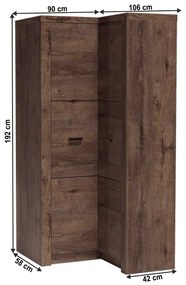 Kondela Rohová skriňa, jaseň tmavý, INFINITY 14