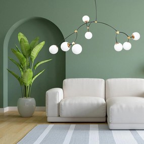 Toolight Toolight, stropné svietidlo 8xG9 APP1673-8CP, čierna-zlatá, OSW-05869