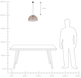 Ratanová závesná lampa prírodná SELENGE Beliani