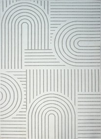 BE Koberec Kolekcia Zen Garden 2405 WHITE – biely obdĺžnikový Rozmer: 160x220 cm