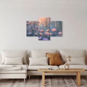 Obraz - Kvety v pastelových farbách (90x60 cm)
