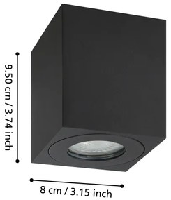 Eglo 901029 - Vonkajšie bodové svietidlo TORRECOLA 1xGU10/5W/230V 8x8cm IP44