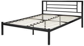 Kovová posteľ 140 x 200 cm čierna CUSSET Beliani