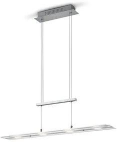 Šedé LED závesné svietidlo so skleneným tienidlom Milos – Reality