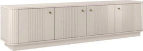 TV stolík Vespera 4D 187 cm na sokli - kašmírová / zlatá