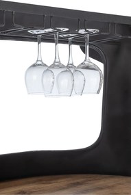 Čierny retro bar na poháre a fľaše vína Tuktuk Bike Bar - 97*60*165 cm