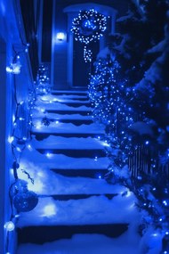 Vianočné svetielka vonkajšie FLASH modrá 200 LED