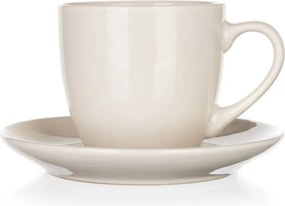 Šálka ​​s tanierikom Natural 250 ml, ivory