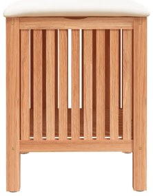 Kúpeľňová stolička 40,5x40x52 cm masívne orechové drevo