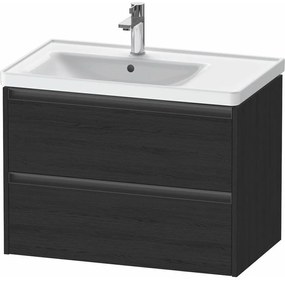 DURAVIT Ketho 2 závesná skrinka pod asymetrické umývadlo (ľavé), 2 zásuvky, 784 x 455 x 549 mm, dub čierny, K25285016160000