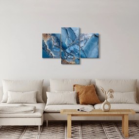 Obraz - Modrý členitý mramor (90x60 cm)