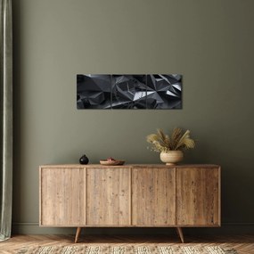 Obraz - Geometrická abstrakcia (s hodinami) (90x30 cm)
