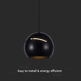 LED Luster na lanku dotykový LED/8,5W/230V 3000K čierna