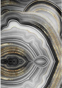 Sivé/v zlatej farbe kúpeľňové predložky v súprave 2 ks 60x100 cm CT – Foutastic