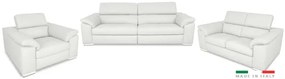 Moderná kožená sedacia súprava LOREN II 3+2+1, biela (madras - 122 white)