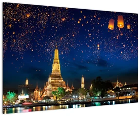Obraz - Lampióny šťastia, Bangkok (90x60 cm)