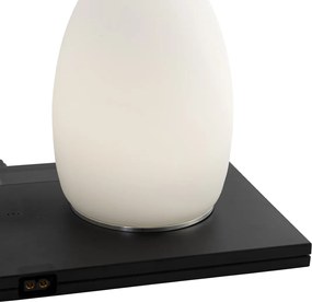 Sada 2 bielych RGBW nabíjateľných stolových lámp - Eggo