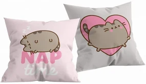 Obojstranný vankúš mačička Pusheen - motív NAP time - 40 x 40 cm