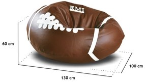 Sedací vak lopta tmavohnedá EMI